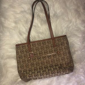 Michael Kors monogram canvas shoulder bag